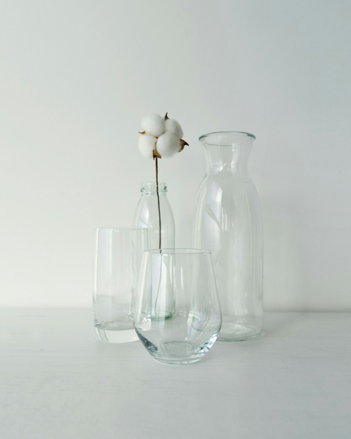 Ripple glass carafe