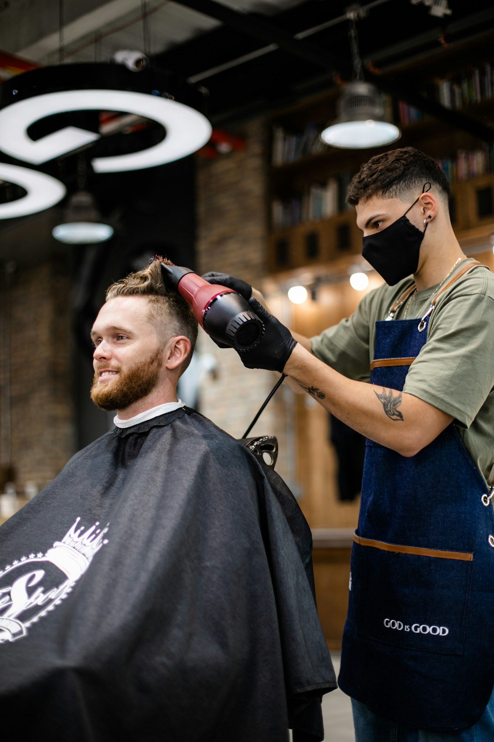Barber at work