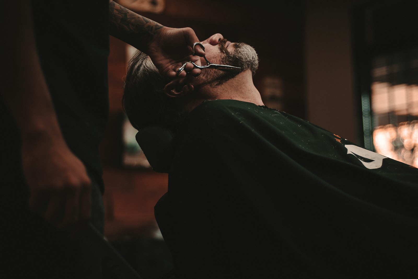 Barber mid-cut at Crown and Blade