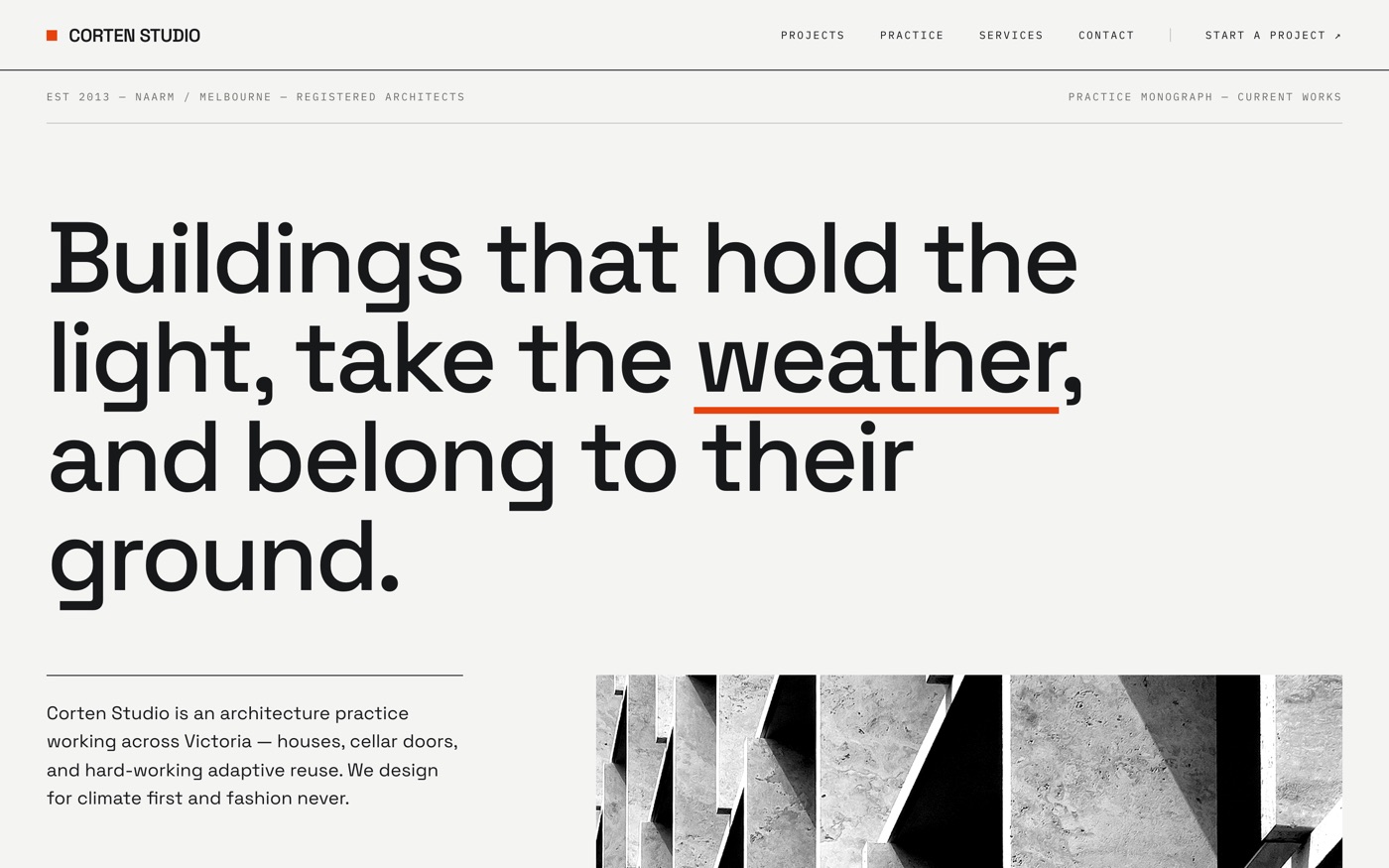 Corten Studio website, 06 · Swiss Grid