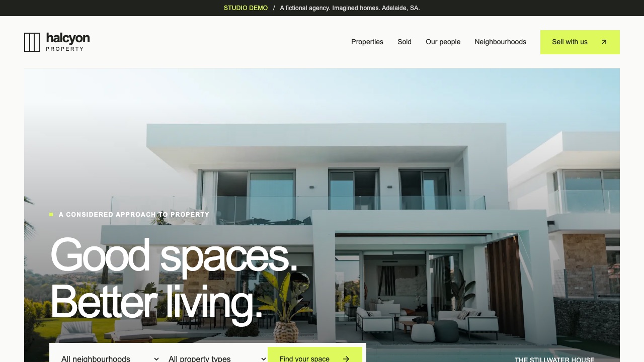 Halcyon Property website