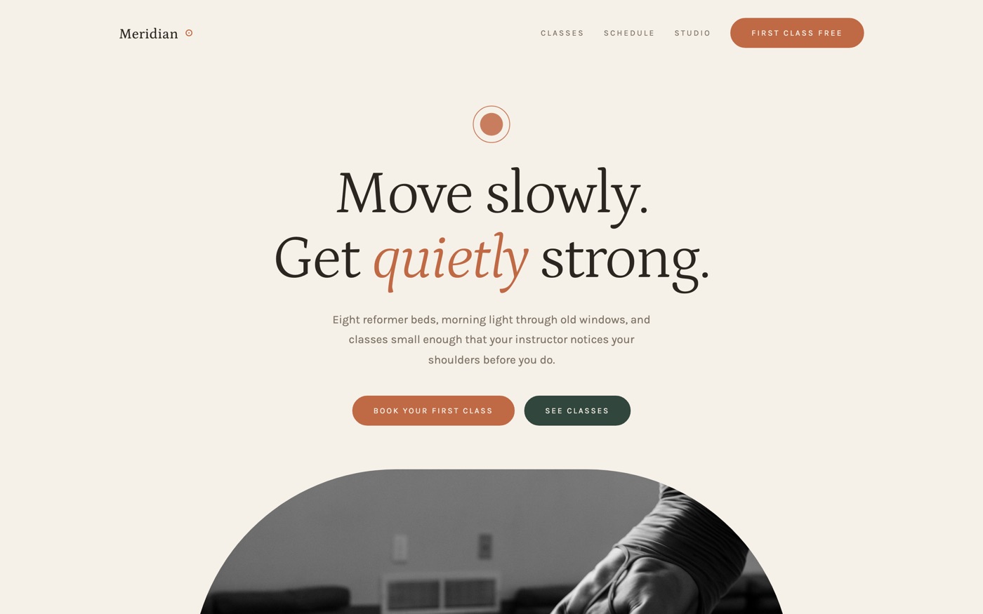 Meridian Pilates website